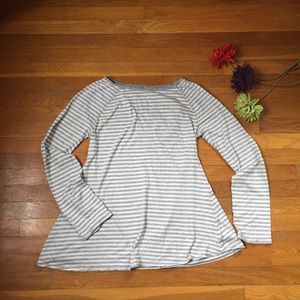 Calvin Klein Performance Grey and White Stripe Top